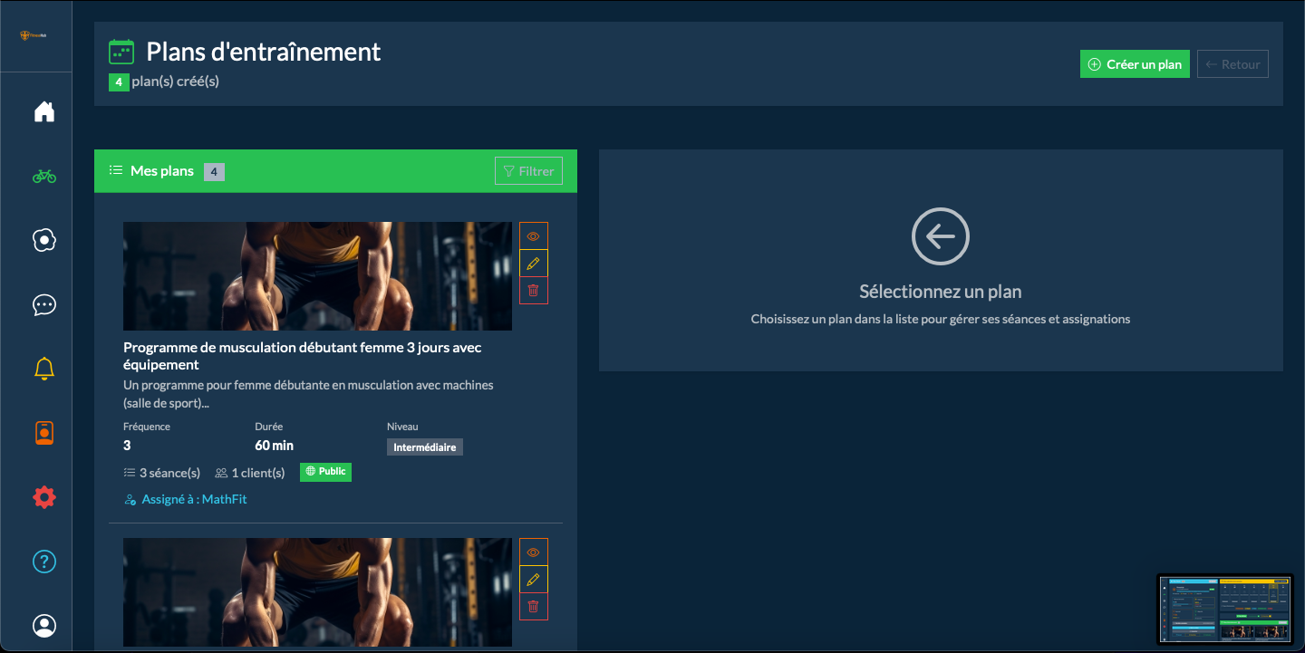 Plans d'Entraînement
